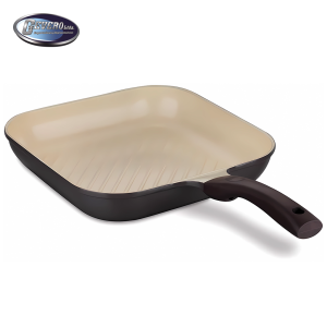 SARTEN CUADRADO NATURA DE ALUMINIO C/GRILL