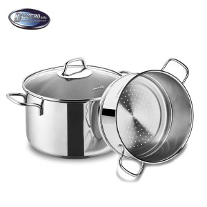 JUEGO DE OLLA VAPORERA DE ACERO INOXIDABLE DE SET 3 PIEZAS